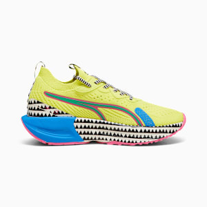 Tenis de entrenamiento PUMA x LemLem NITRO Luxe para mujer, Yellow Burst-Racing Blue-Pink Glimmer, extralarge